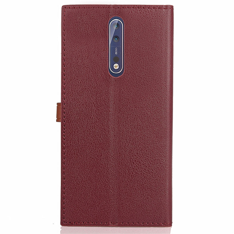 For Nokia 8 Business Style Leather Case with Holder & Card Slots & Wallet