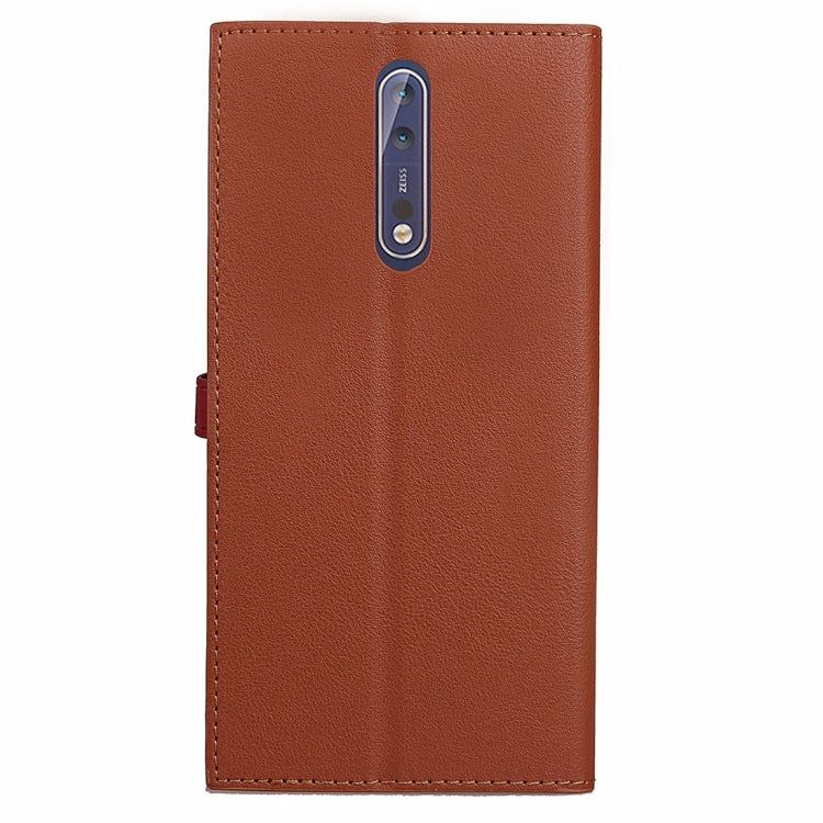 For Nokia 8 Business Style Leather Case with Holder & Card Slots & Wallet