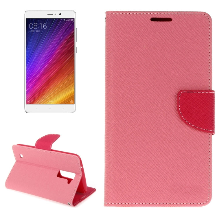 For Xiaomi Mi 5s Plus Cross Texture Leather Case with Card Slots & Holder & Wallet