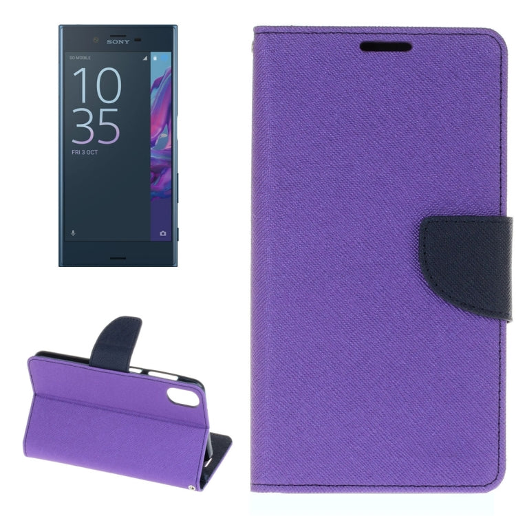 For Sony Xperia XZ Cross Texture Leather Case with Card Slots & Holder & Wallet