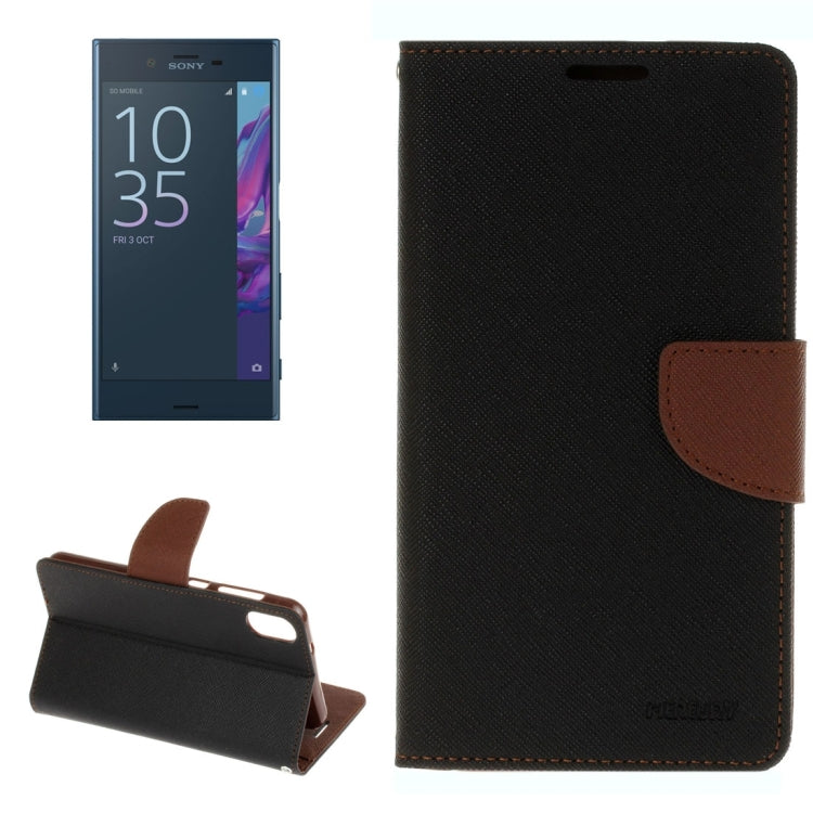 For Sony Xperia XZ Cross Texture Leather Case with Card Slots & Holder & Wallet