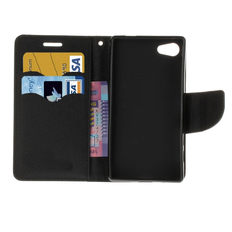 For Sony Xperia X Compact Cross Texture Leather Case with Card Slots & Holder & Wallet