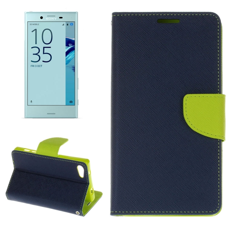 For Sony Xperia X Compact Cross Texture Leather Case with Card Slots & Holder & Wallet