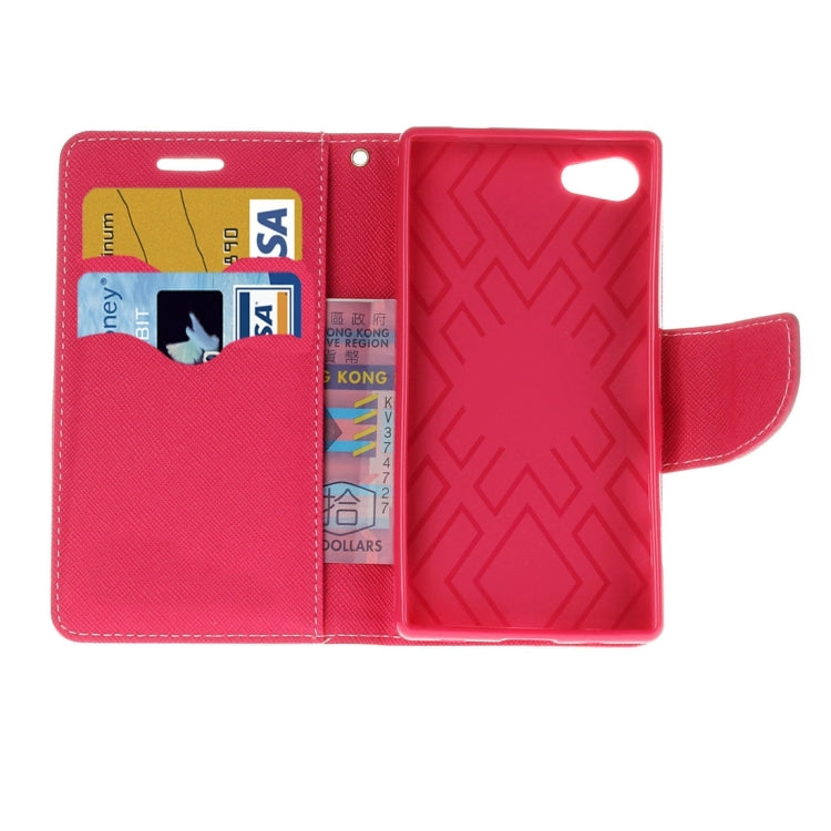 For Sony Xperia X Compact Cross Texture Leather Case with Card Slots & Holder & Wallet