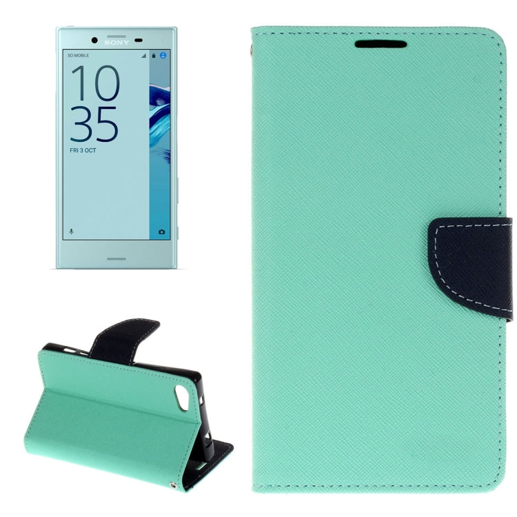 For Sony Xperia X Compact Cross Texture Leather Case with Card Slots & Holder & Wallet