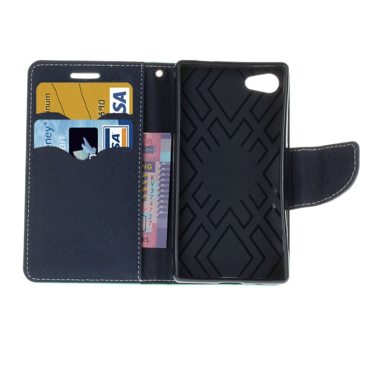 For Sony Xperia X Compact Cross Texture Leather Case with Card Slots & Holder & Wallet