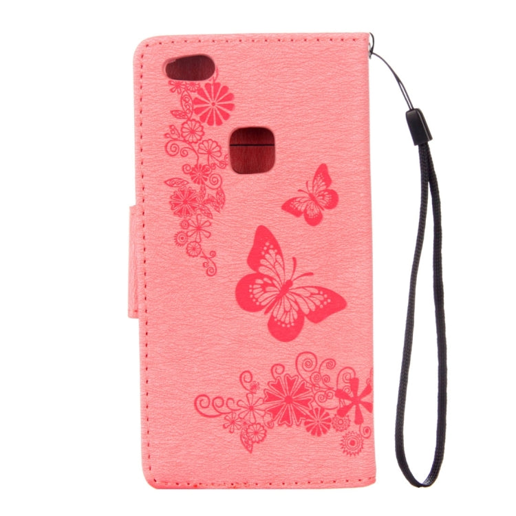For Huawei P10 Lite Butterflies Embossing Horizontal Flip Leather Case with Holder & Card Slots & Wallet & Lanyard