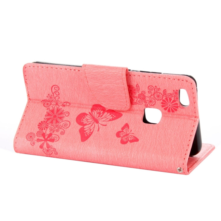 For Huawei P10 Lite Butterflies Embossing Horizontal Flip Leather Case with Holder & Card Slots & Wallet & Lanyard