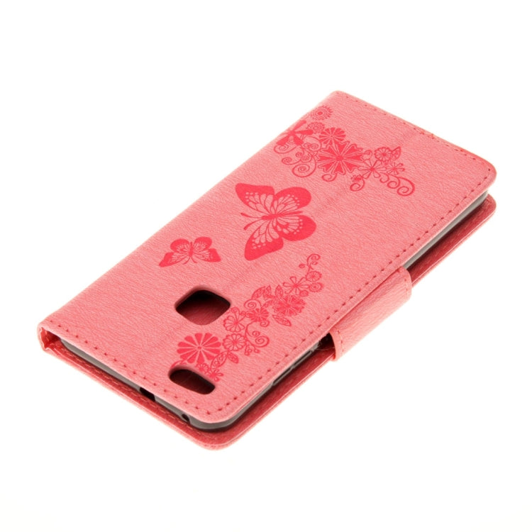 For Huawei P10 Lite Butterflies Embossing Horizontal Flip Leather Case with Holder & Card Slots & Wallet & Lanyard