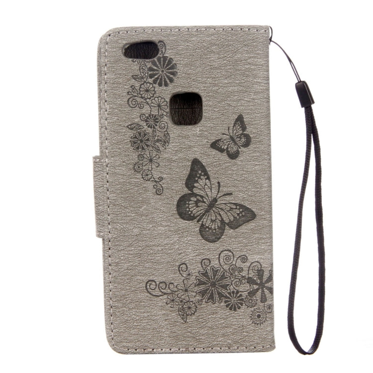 For Huawei P10 Lite Butterflies Embossing Horizontal Flip Leather Case with Holder & Card Slots & Wallet & Lanyard