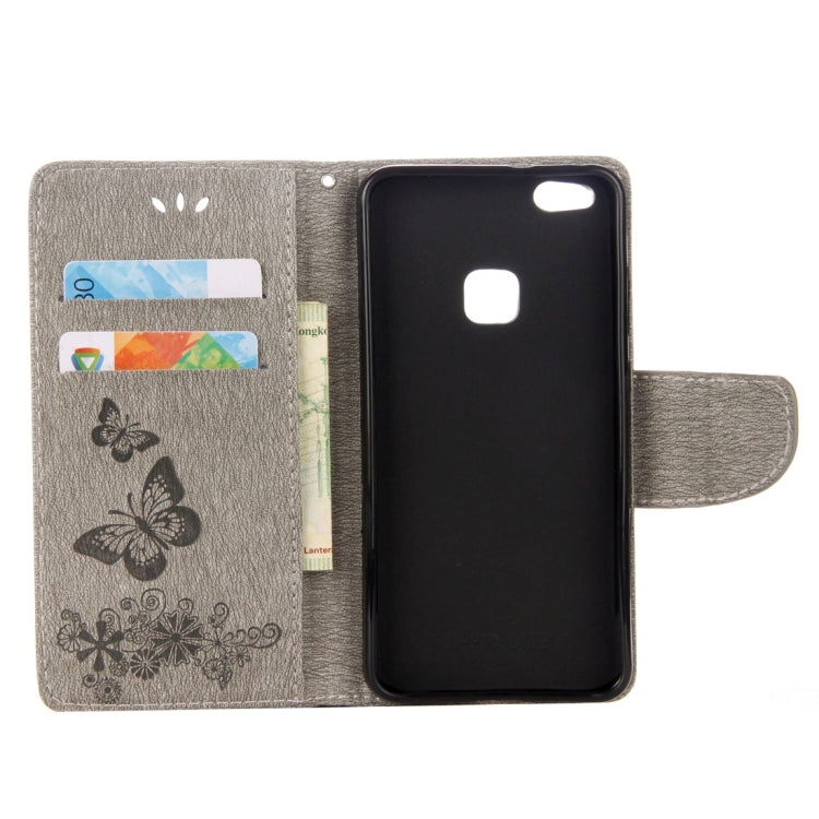 For Huawei P10 Lite Butterflies Embossing Horizontal Flip Leather Case with Holder & Card Slots & Wallet & Lanyard