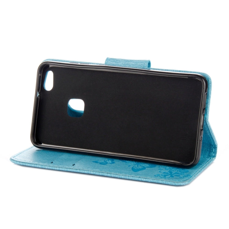 For Huawei P10 Lite Butterflies Embossing Horizontal Flip Leather Case with Holder & Card Slots & Wallet & Lanyard