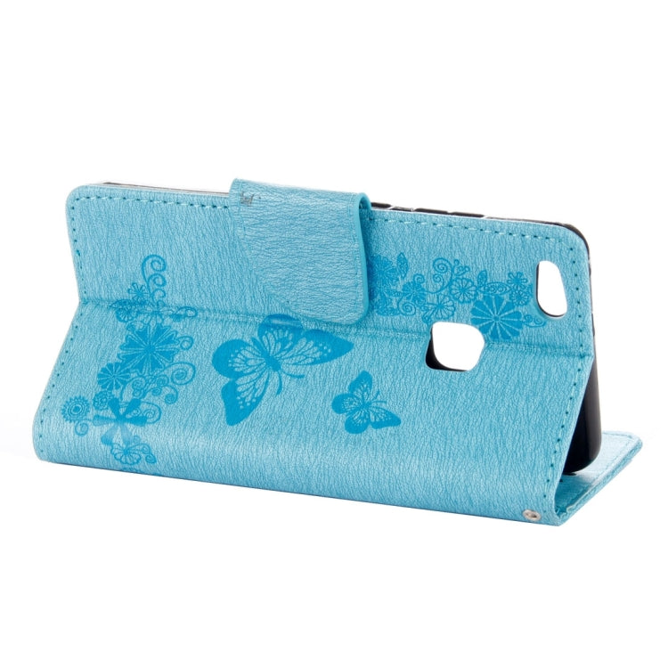For Huawei P10 Lite Butterflies Embossing Horizontal Flip Leather Case with Holder & Card Slots & Wallet & Lanyard