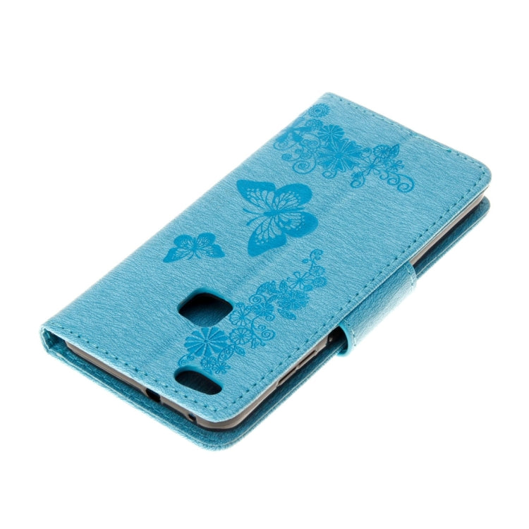 For Huawei P10 Lite Butterflies Embossing Horizontal Flip Leather Case with Holder & Card Slots & Wallet & Lanyard