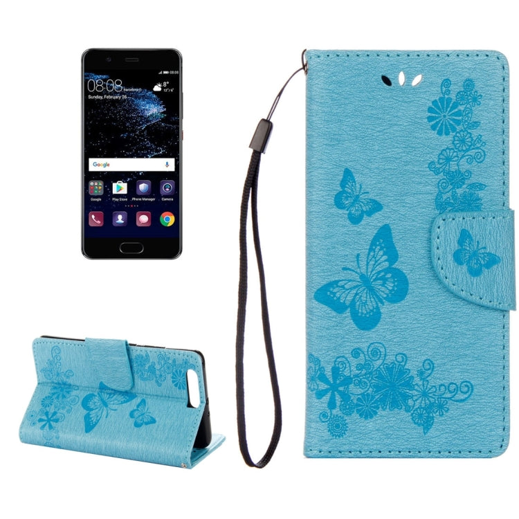 For Huawei P10 Plus Butterflies Embossing Horizontal Flip Leather Case with Holder & Card Slots & Wallet & Lanyard