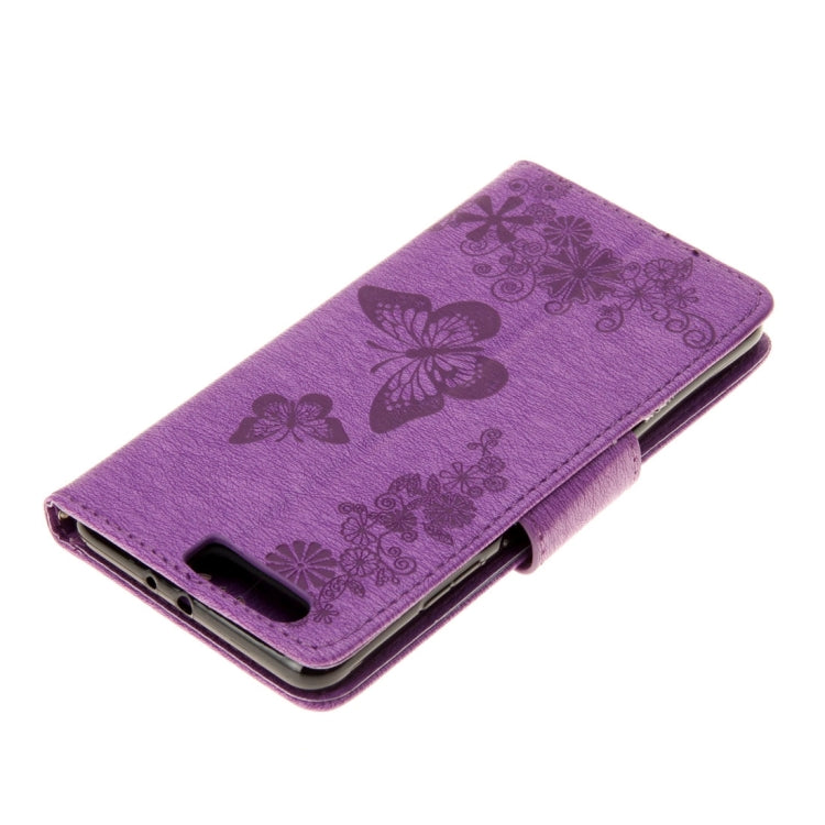 For Huawei P10 Plus Butterflies Embossing Horizontal Flip Leather Case with Holder & Card Slots & Wallet & Lanyard