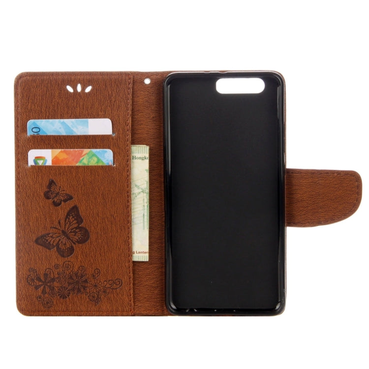 For Huawei P10 Plus Butterflies Embossing Horizontal Flip Leather Case with Holder & Card Slots & Wallet & Lanyard