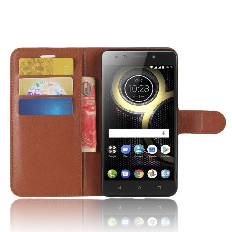 For Lenovo K8 Litchi Texture PU +TPU Horizontal Flip Leather Case With Holder & Card Slots & Wallet