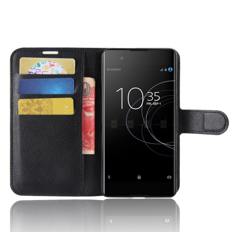 For Sony Xperia XA1 Plus Litchi Texture PU +TPU Horizontal Flip Leather Case With Holder & Card Slots & Wallet