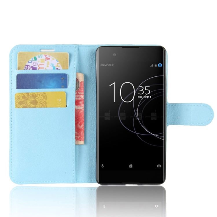 For Sony Xperia XA1 Plus Litchi Texture PU +TPU Horizontal Flip Leather Case With Holder & Card Slots & Wallet