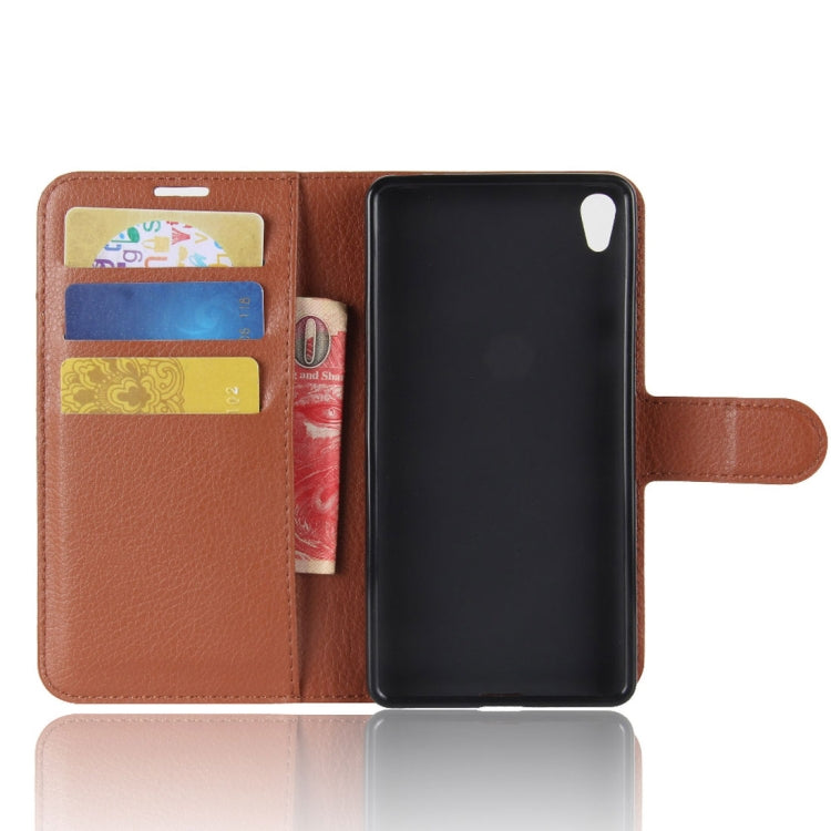 For Sony Xperia XA1 Plus Litchi Texture PU +TPU Horizontal Flip Leather Case With Holder & Card Slots & Wallet
