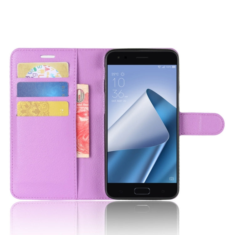 For Asus ZenFone 4 ZE554KL Litchi Texture Horizontal Flip Leather Case with Holder & Card Slots & Wallet