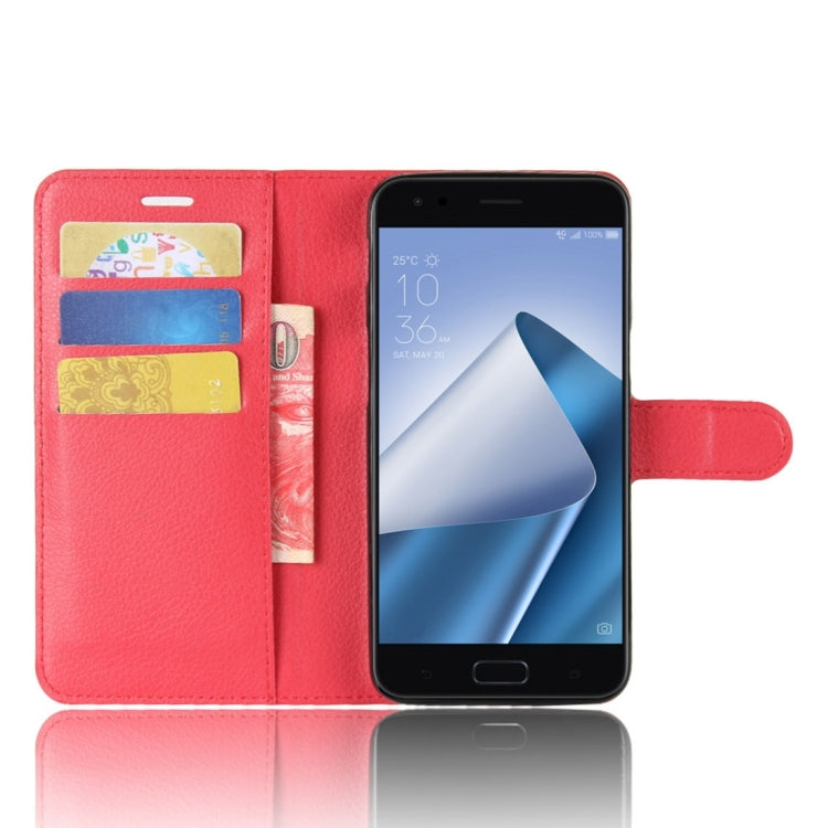 For Asus ZenFone 4 ZE554KL Litchi Texture Horizontal Flip Leather Case with Holder & Card Slots & Wallet