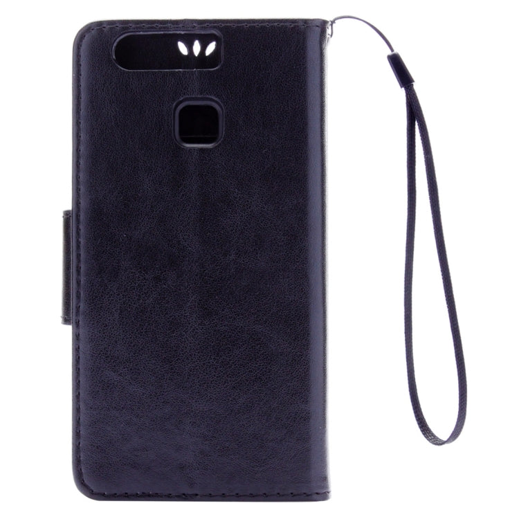 For Huawei P9 Butterflies Embossing Horizontal Flip Leather Case with Holder & Card Slots & Wallet & Lanyard