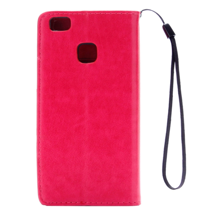 For Huawei P9 Lite Butterflies Embossing Horizontal Flip Leather Case with Holder & Card Slots & Wallet & Lanyard