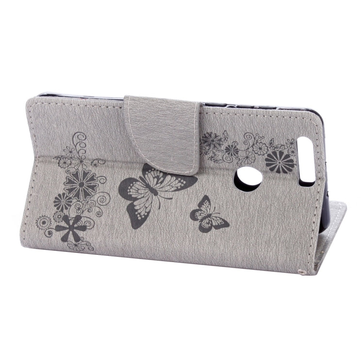 For Huawei Honor 8 Butterflies Embossing Horizontal Flip Leather Case with Holder & Card Slots & Wallet & Lanyard