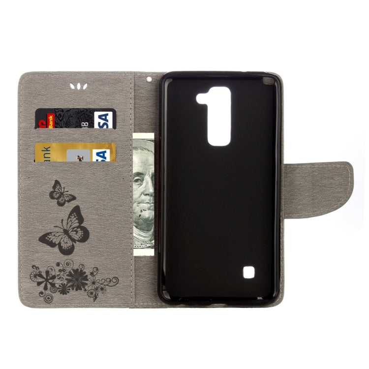 For LG Stylo 2 / LS775 Butterflies Embossing Horizontal Flip Leather Case with Holder & Card Slots & Wallet & Lanyard