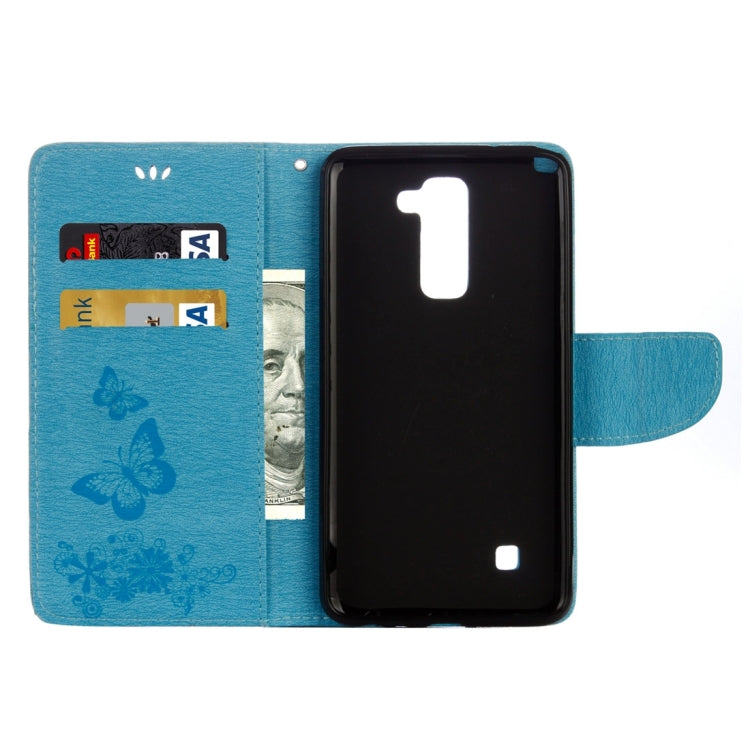 For LG Stylo 2 / LS775 Butterflies Embossing Horizontal Flip Leather Case with Holder & Card Slots & Wallet & Lanyard