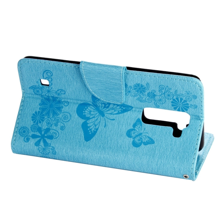 For LG Stylo 2 / LS775 Butterflies Embossing Horizontal Flip Leather Case with Holder & Card Slots & Wallet & Lanyard