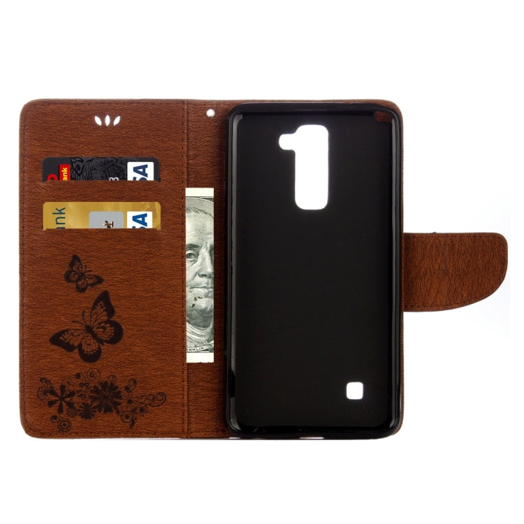 For LG Stylo 2 / LS775 Butterflies Embossing Horizontal Flip Leather Case with Holder & Card Slots & Wallet & Lanyard