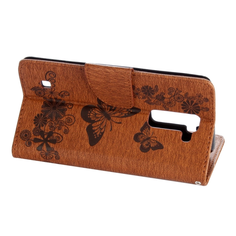 For LG Stylo 2 / LS775 Butterflies Embossing Horizontal Flip Leather Case with Holder & Card Slots & Wallet & Lanyard