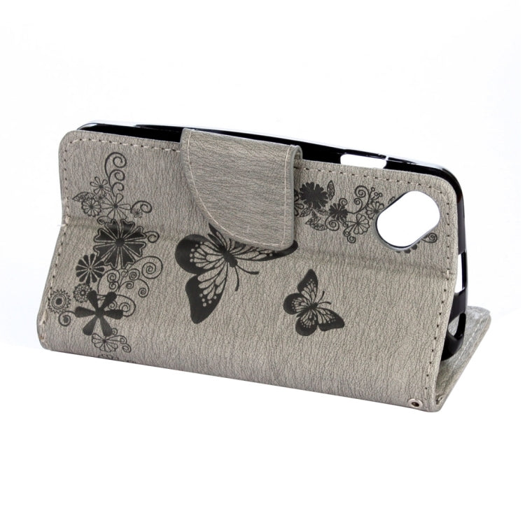 Butterflies Embossing Horizontal Flip Leather Case for Wiko Sunny, with Holder & Card Slots & Wallet & Lanyard