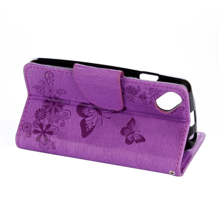 Butterflies Embossing Horizontal Flip Leather Case for Wiko Sunny, with Holder & Card Slots & Wallet & Lanyard