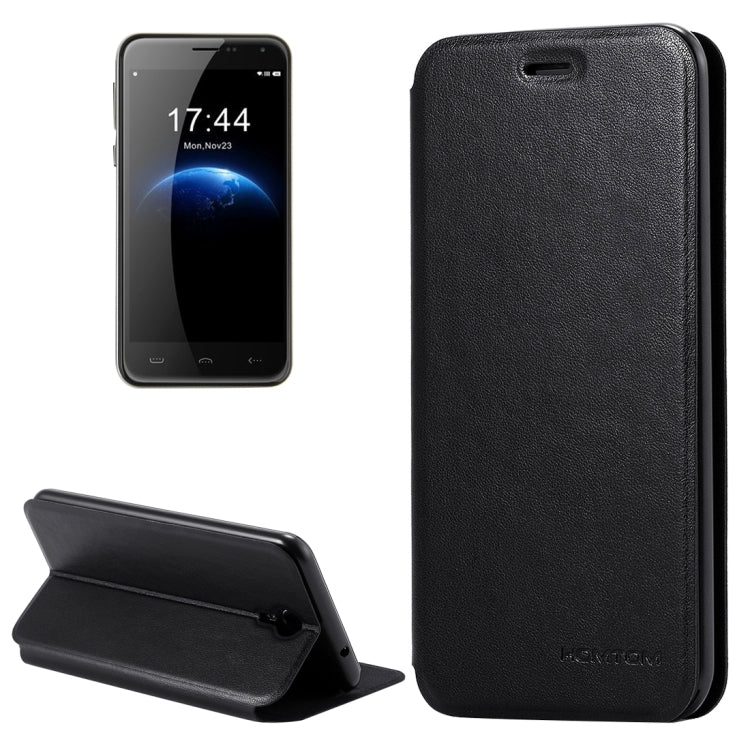 HOMTOM for HT3 & HT3 Pro (S-MPH-1790 & S-MPH-1829) Cloth Texture Horizontal Flip Leather Case with Holder & Magnetic Buckle(Black)