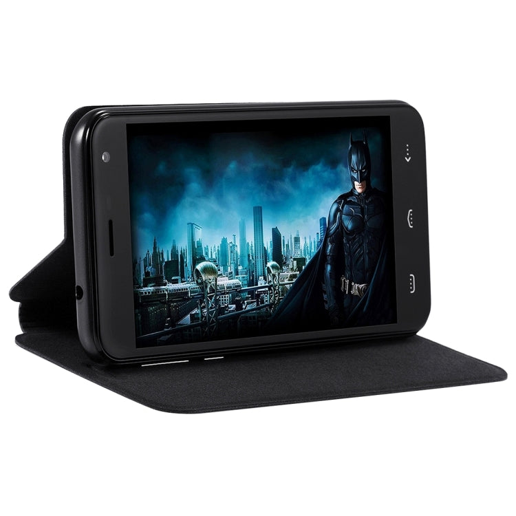 HOMTOM for HT3 & HT3 Pro (S-MPH-1790 & S-MPH-1829) Cloth Texture Horizontal Flip Leather Case with Holder & Magnetic Buckle(Black)