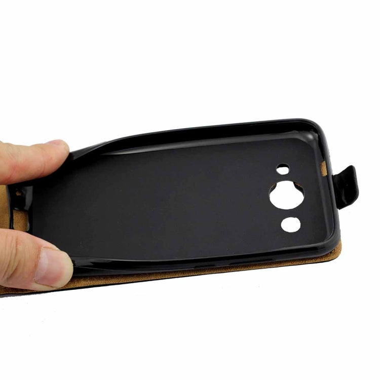 For Huawei Y3 (2017) Vertical Flip Business Style Leather Case Cover with Card Slot (Black)