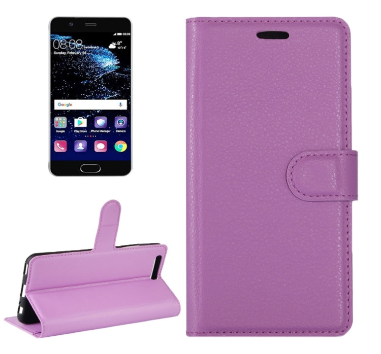 For Huawei P10 Litchi Texture Horizontal Flip Leather Case with Magnetic Buckle & Holder & Card Slots & Wallet