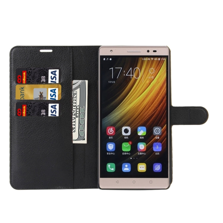 For Lenovo Phab 2 Plus Litchi Texture Horizontal Flip Leather Case with Magnetic Buckle & Holder & Card Slots & Wallet