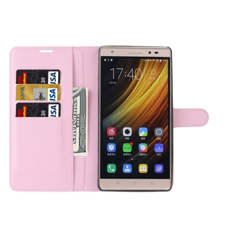 For Lenovo Phab 2 Plus Litchi Texture Horizontal Flip Leather Case with Magnetic Buckle & Holder & Card Slots & Wallet