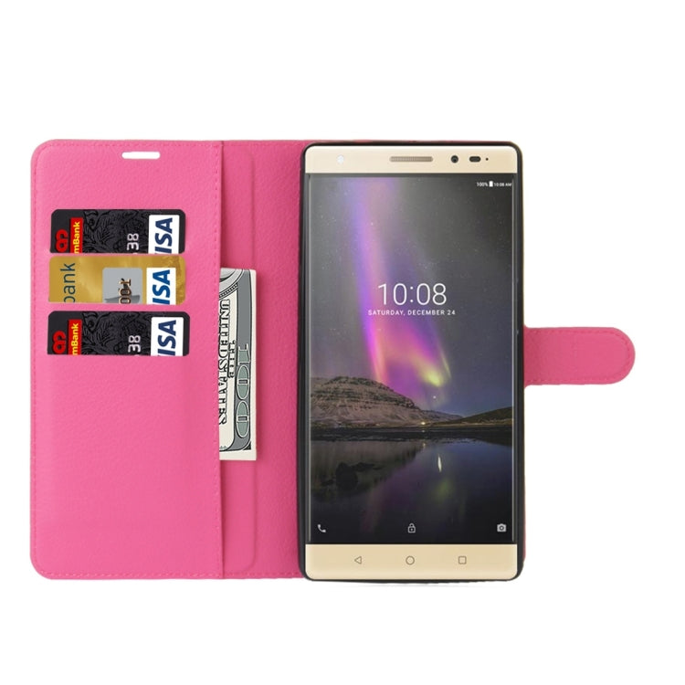 For Lenovo Phab 2 Pro Litchi Texture Horizontal Flip Leather Case with Magnetic Buckle & Holder & Card Slots & Wallet