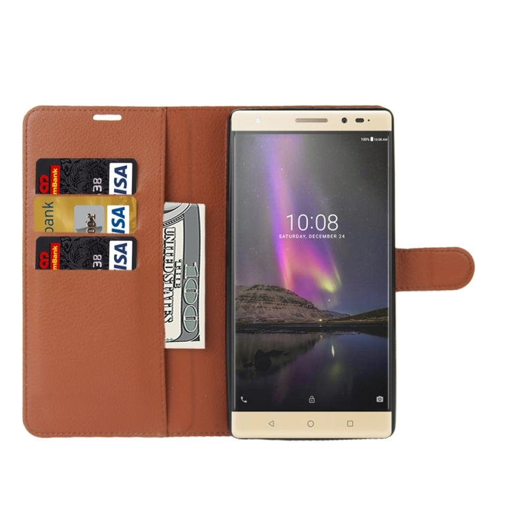 For Lenovo Phab 2 Pro Litchi Texture Horizontal Flip Leather Case with Magnetic Buckle & Holder & Card Slots & Wallet