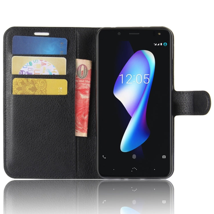 For BQ Aquaris V Plus Litchi Texture Horizontal Flip Leather Case with Holder & Card Slots & Wallet
