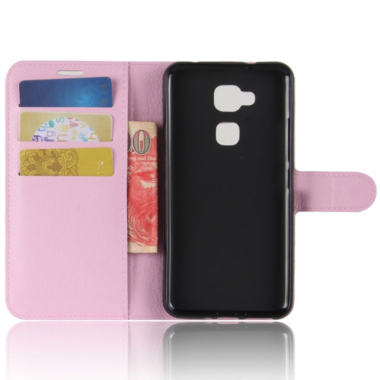 For BQ Aquaris V Plus Litchi Texture Horizontal Flip Leather Case with Holder & Card Slots & Wallet