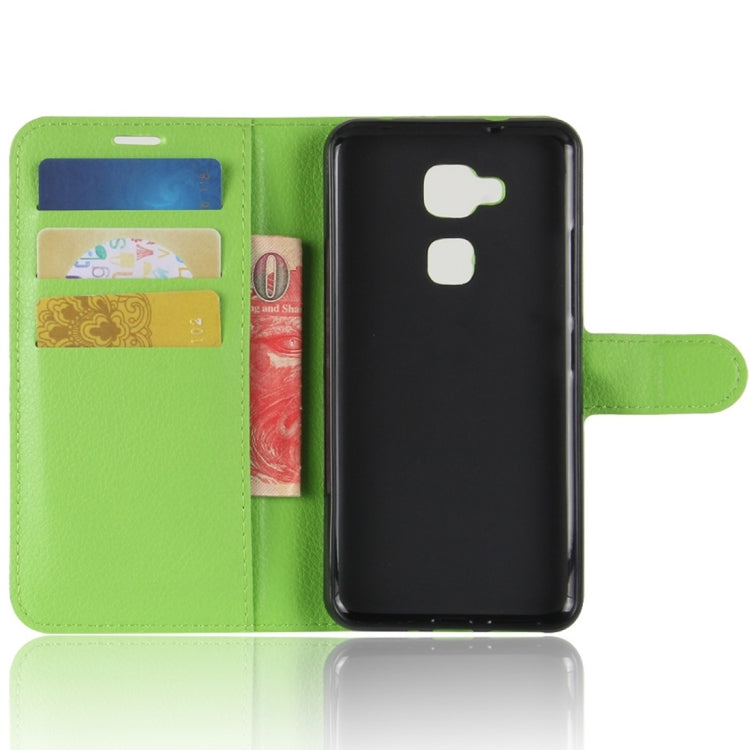 For BQ Aquaris V Plus Litchi Texture Horizontal Flip Leather Case with Holder & Card Slots & Wallet