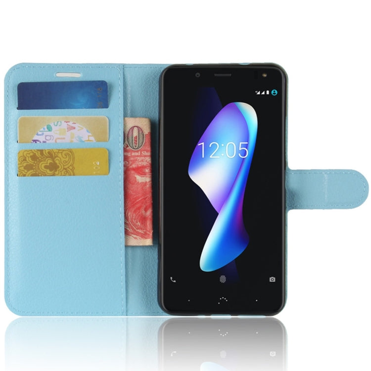 For BQ Aquaris V Plus Litchi Texture Horizontal Flip Leather Case with Holder & Card Slots & Wallet