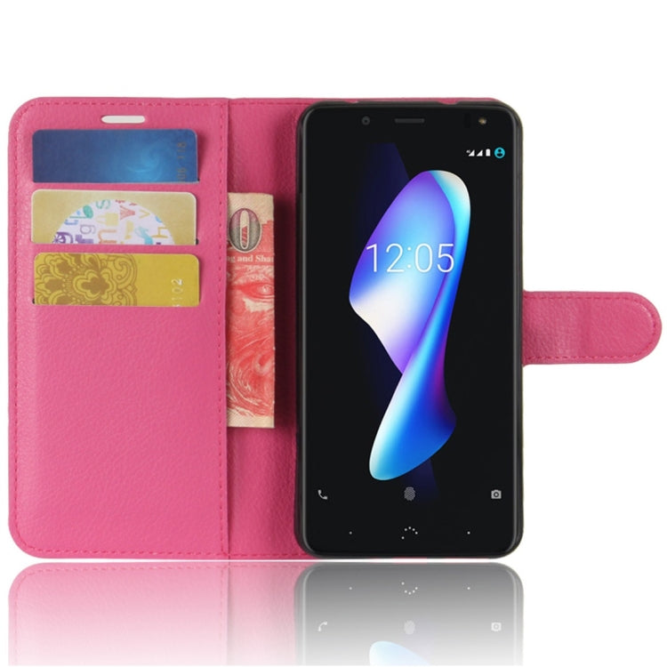 For BQ Aquaris V Plus Litchi Texture Horizontal Flip Leather Case with Holder & Card Slots & Wallet